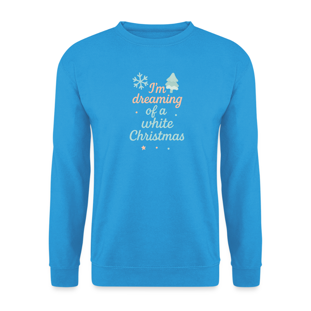 Unisex Pullover "White Christmas" - Meeresblau