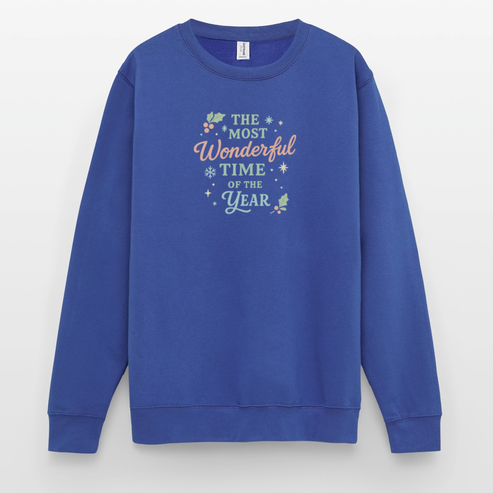 Unisex Pullover "The Most Wonderful Time" - Royalblau