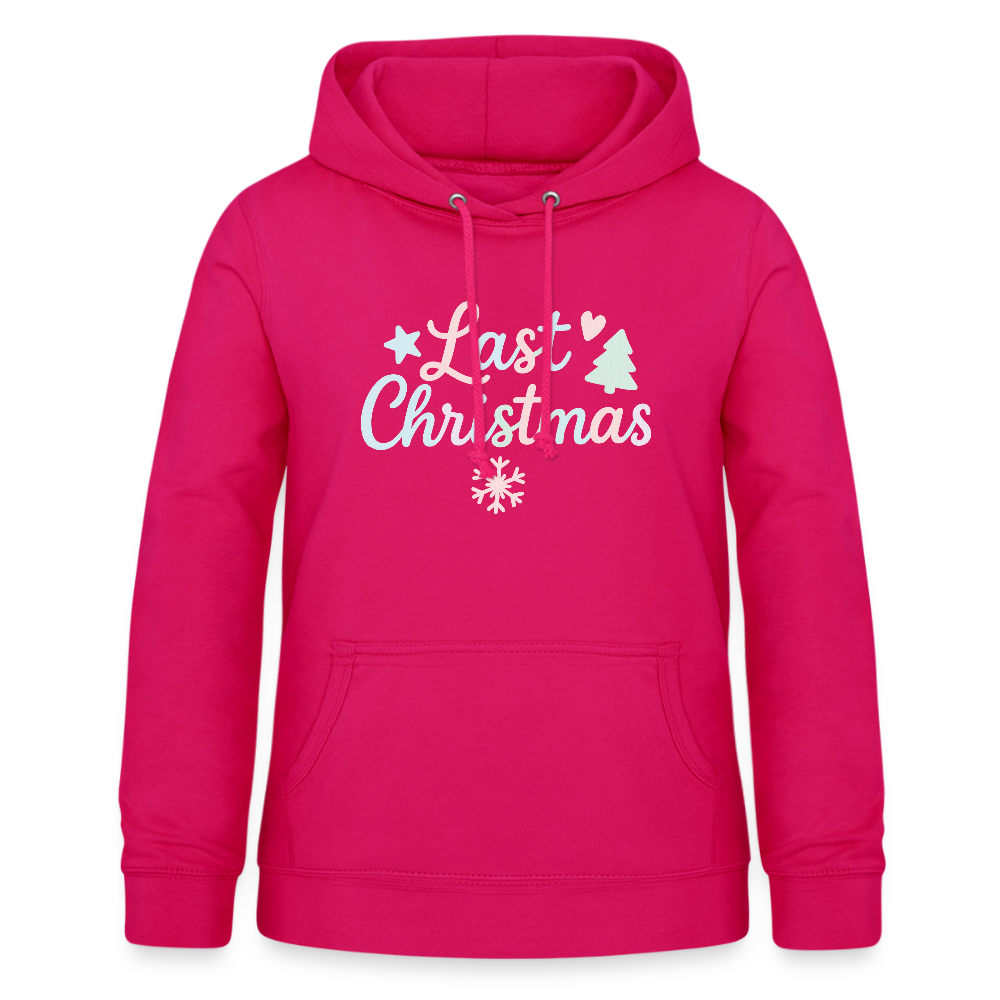 Frauen Hoodie "Last Christmas" - dunkles Pink