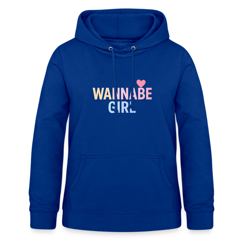 Frauen Hoodie "Wannabe Girl" - Royalblau