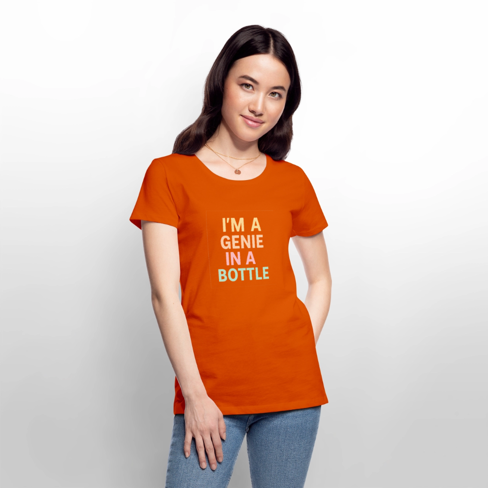 Frauen Premium T-Shirt "genie in a bottle" - Orange 