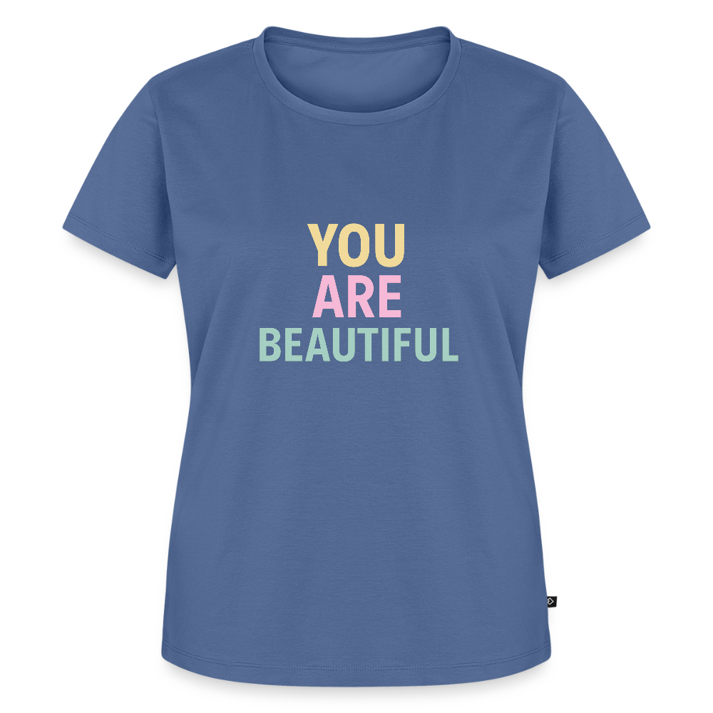 Frauen Premium T-Shirt "beautiful" - Taubenblau