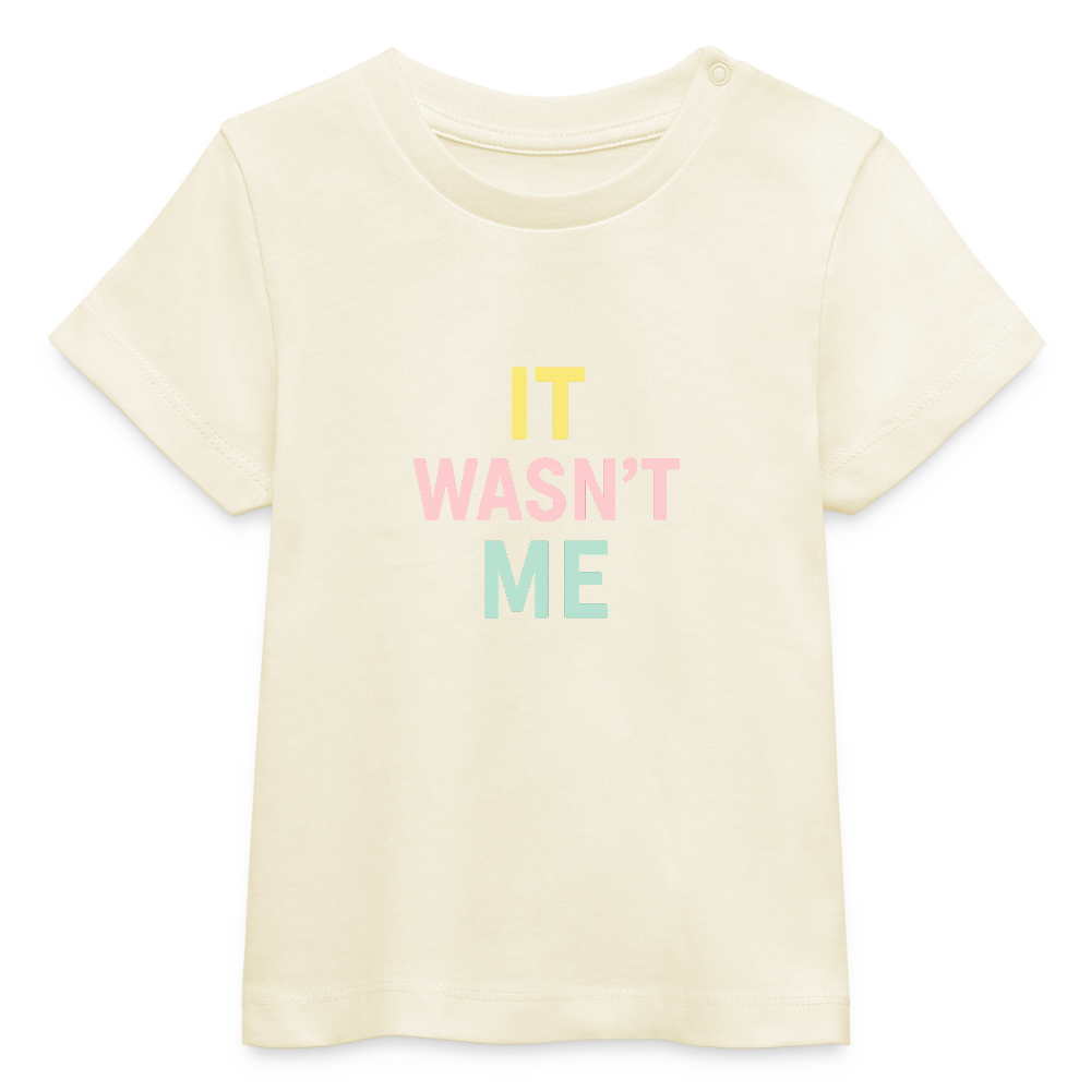 Baby Bio-T-Shirt "it wasn't me" - Weißgrau