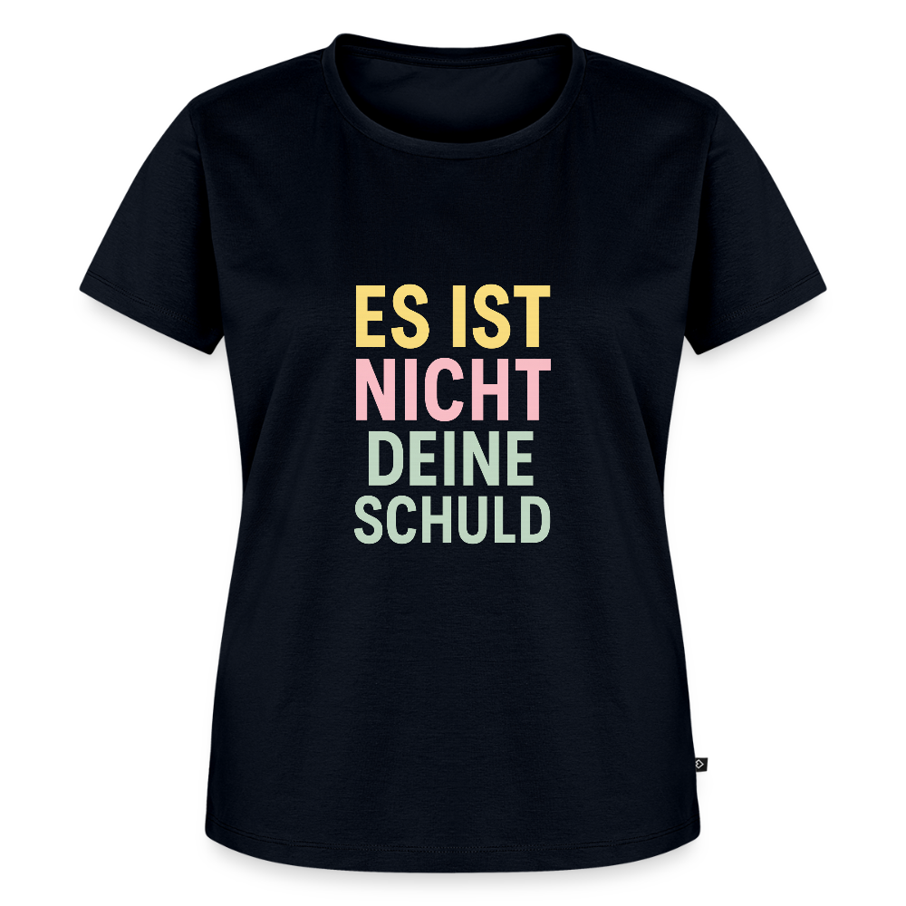 Frauen Premium T-Shirt "nicht deine Schuld" - Navy