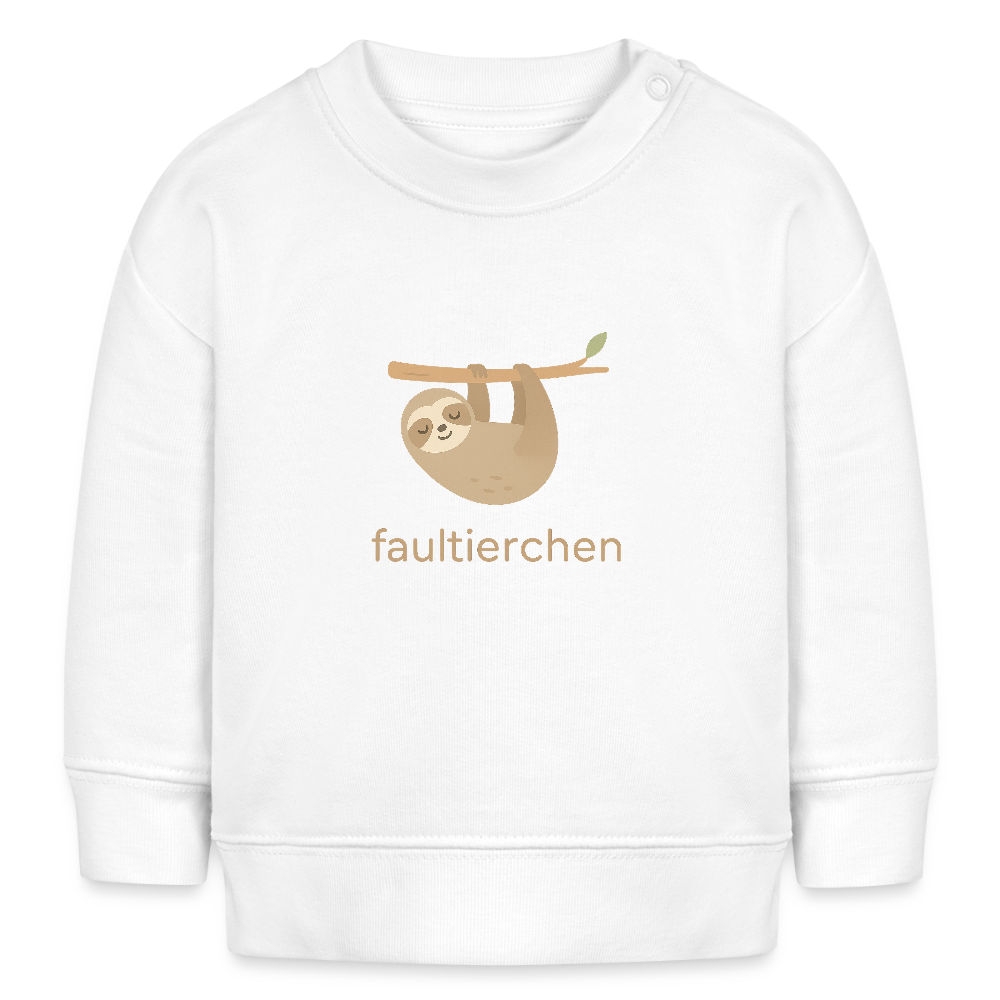 Bio-Sweatshirt "Faultier" - Weiß