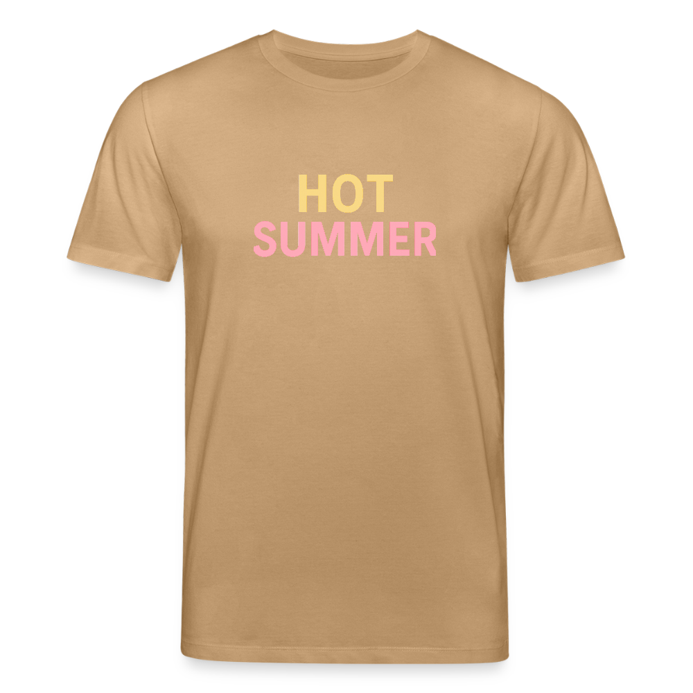 Unisex Bio-T-Shirt "hot summer" - Karamell 