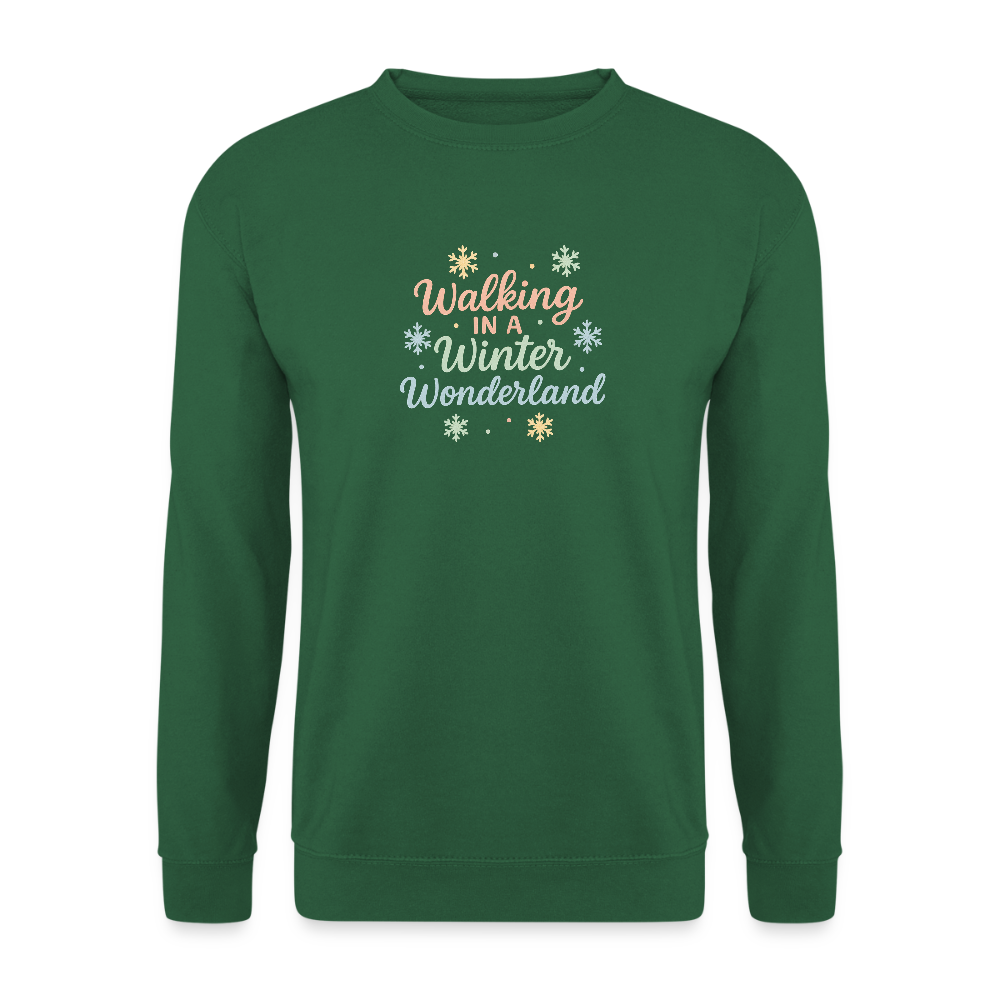 Unisex Pullover "Winter Wonderland" - Grün