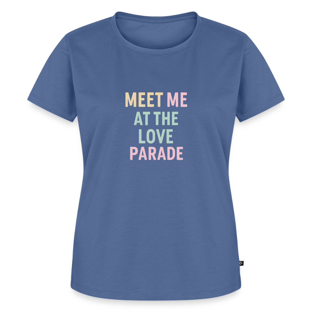 Frauen Premium T-Shirt "loveparade" - Taubenblau