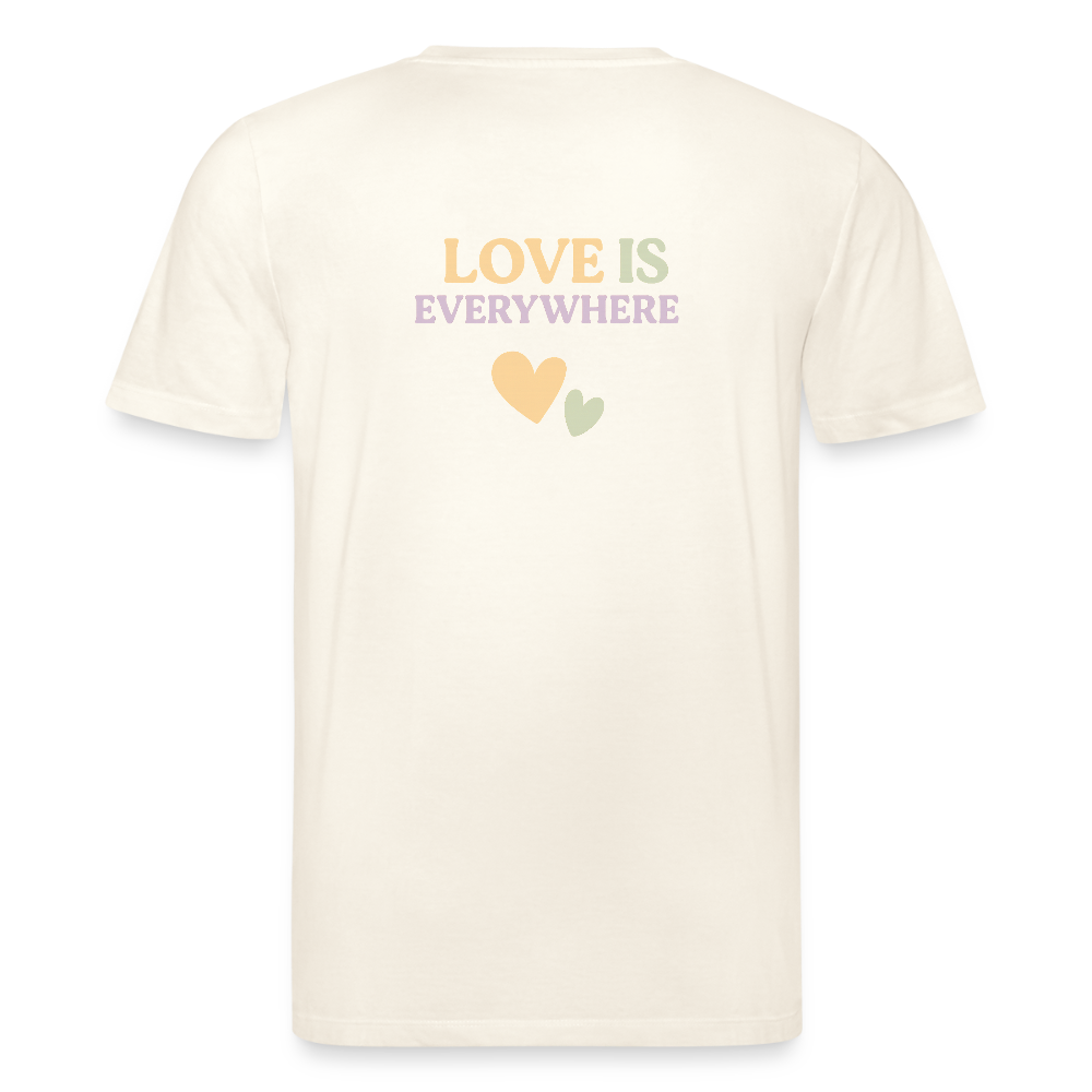 Unisex Bio-T-Shirt "Love is everywhere" - Naturweiß 