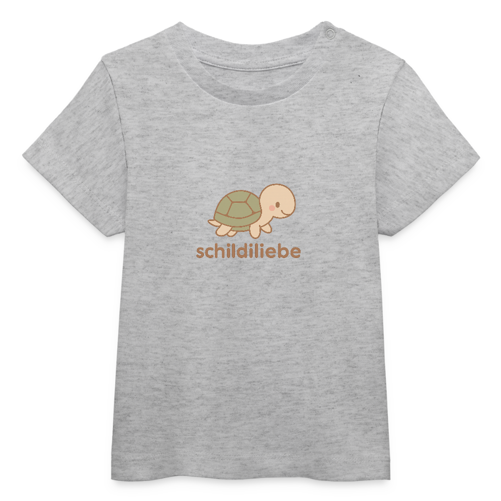 Baby Bio-T-Shirt "Schildkröte" - Grau meliert
