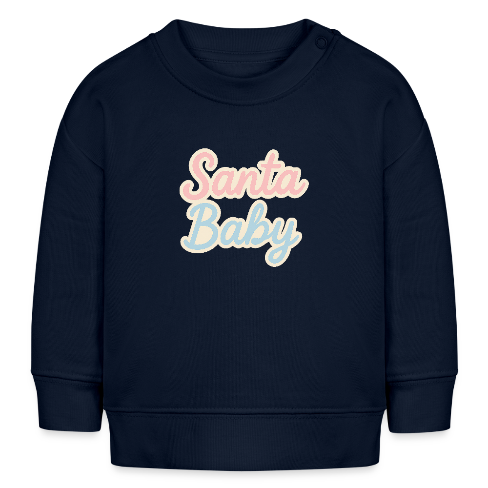 Kids Bio-Sweatshirt "Santa Baby" - Navy