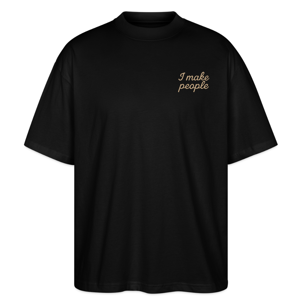 Oversized Shirt "make people" - Schwarz