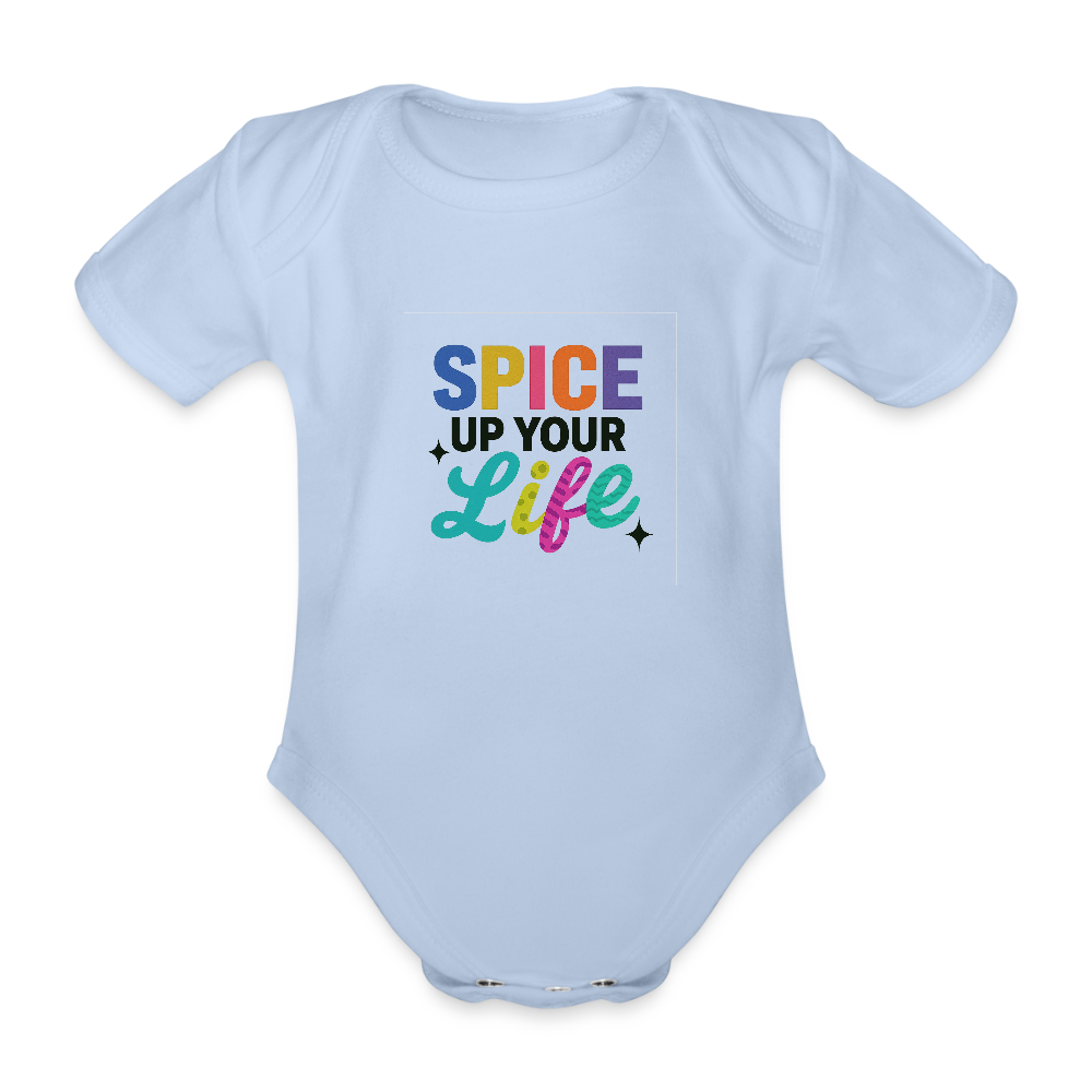 Baby Bio-Kurzarm-Body "spice up your life" - Sky