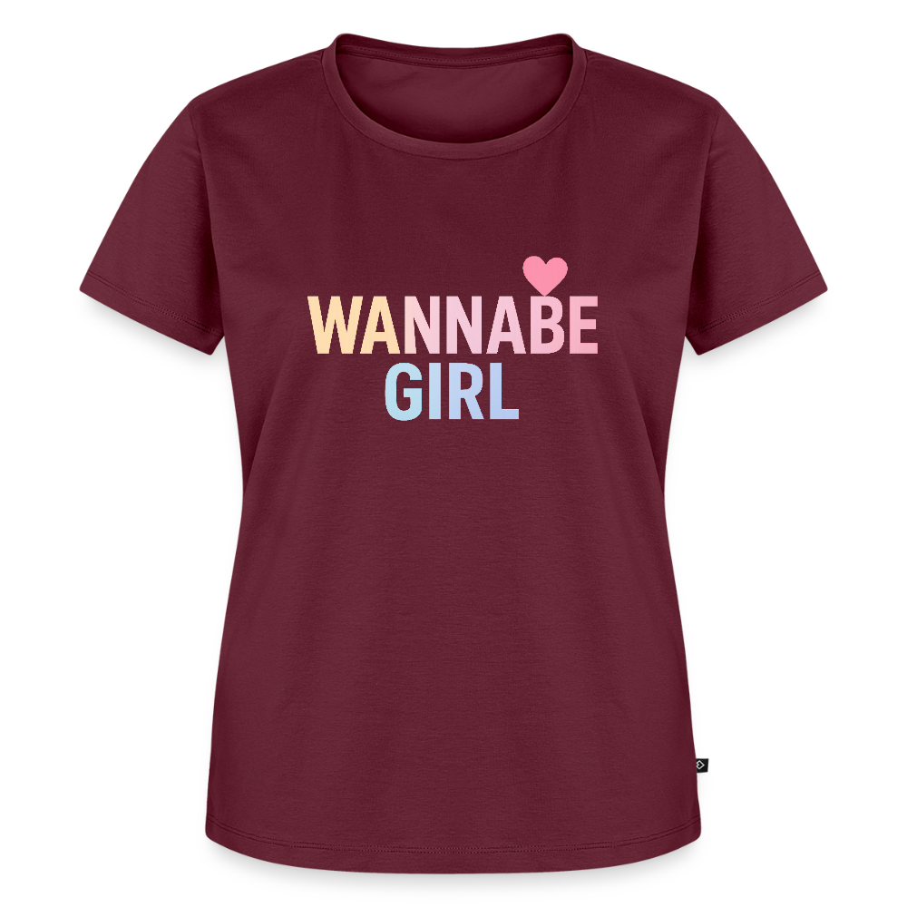 Frauen Premium T-Shirt "Wannabe Girl" - Burgunderrot