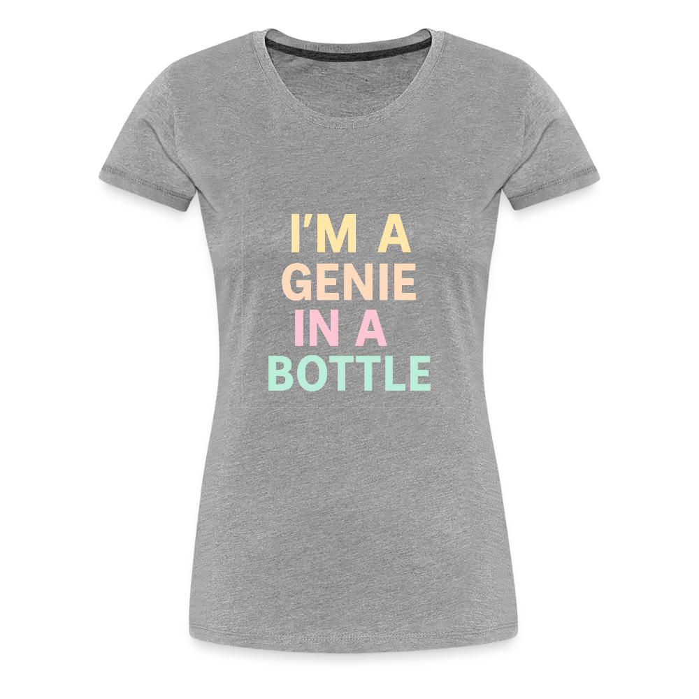 Frauen Premium T-Shirt "genie in a bottle" - Grau meliert
