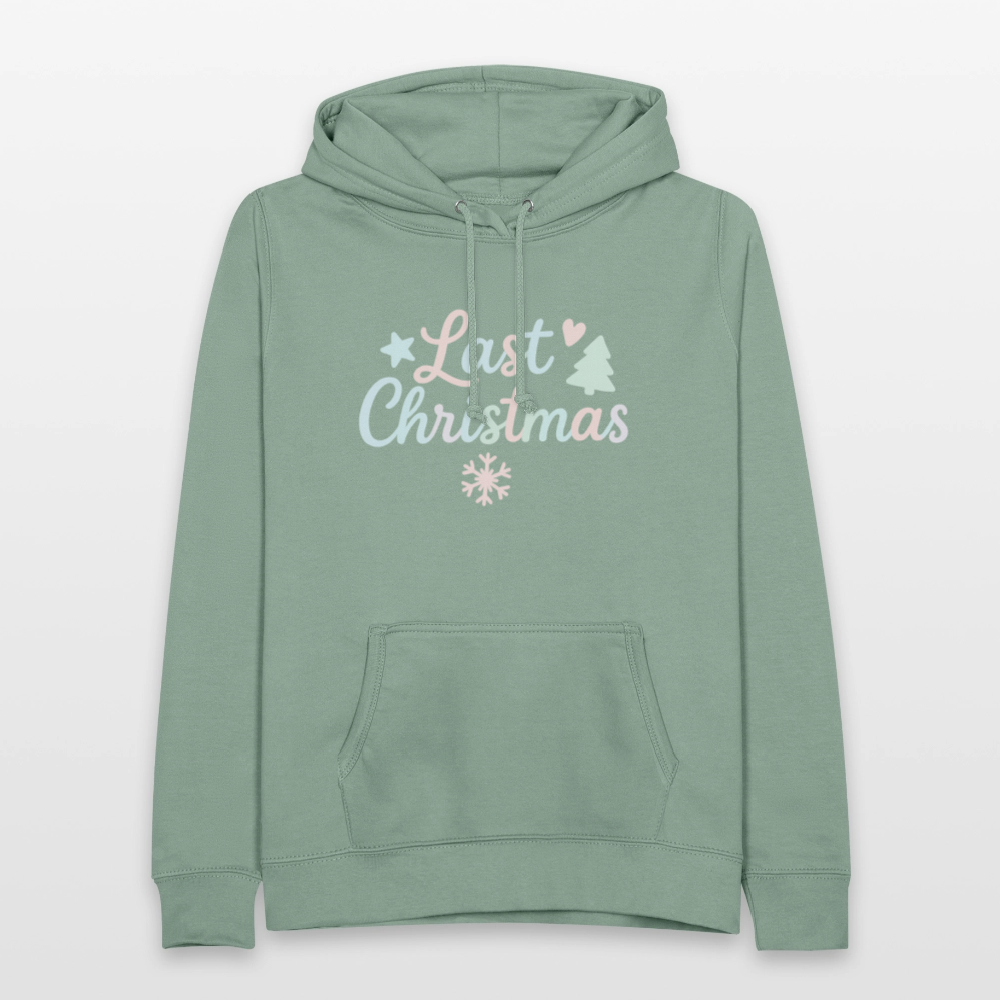 Frauen Hoodie "Last Christmas" - Graugrün