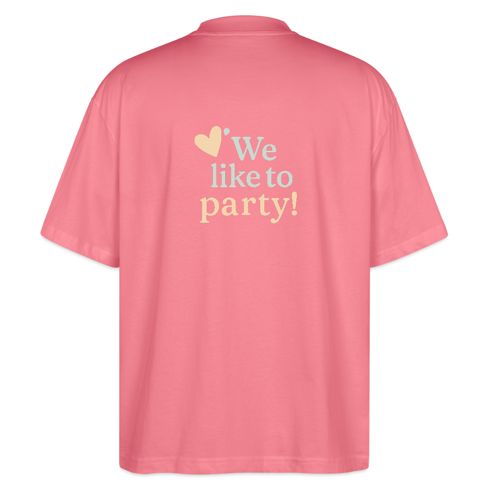 Oversized Shirt "We like to party!" - Pink 