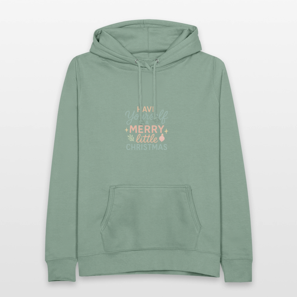 Frauen Hoodie "Have Yourself a Merry Little Christmas" - Graugrün