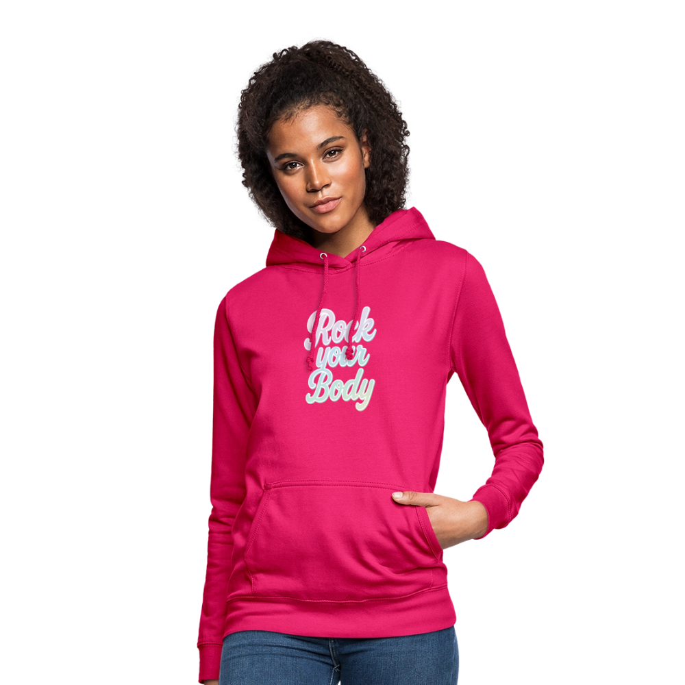 Frauen Hoodie "Rock your Body" - dunkles Pink