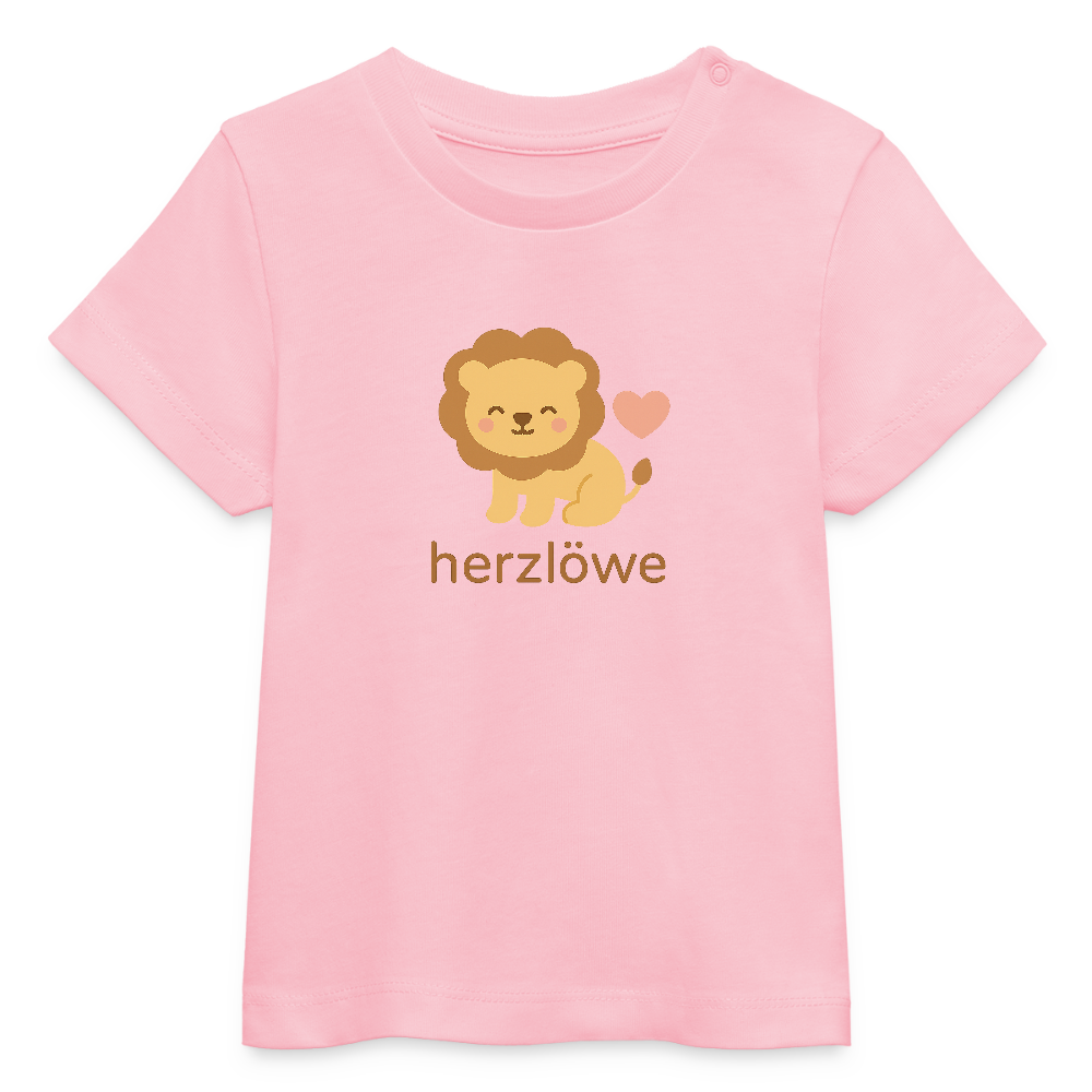 Baby Bio-T-Shirt "Löwe" - Hellrosa