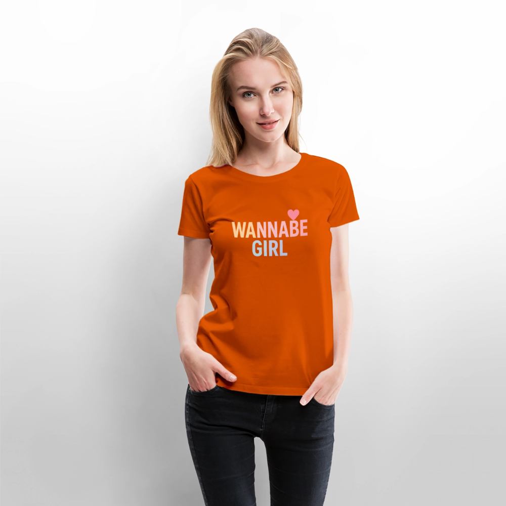 Frauen Premium T-Shirt "Wannabe Girl" - Orange 