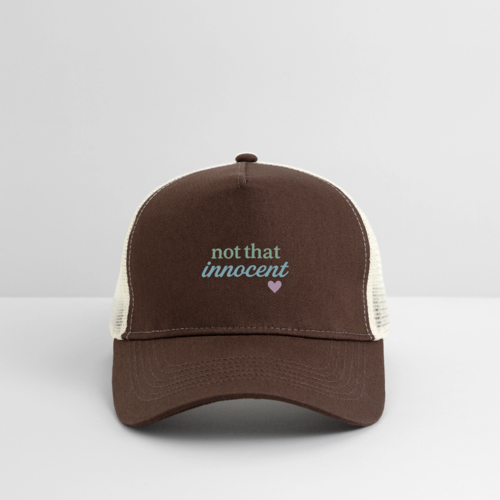 Cap "not that innocent" - Braun/Beige