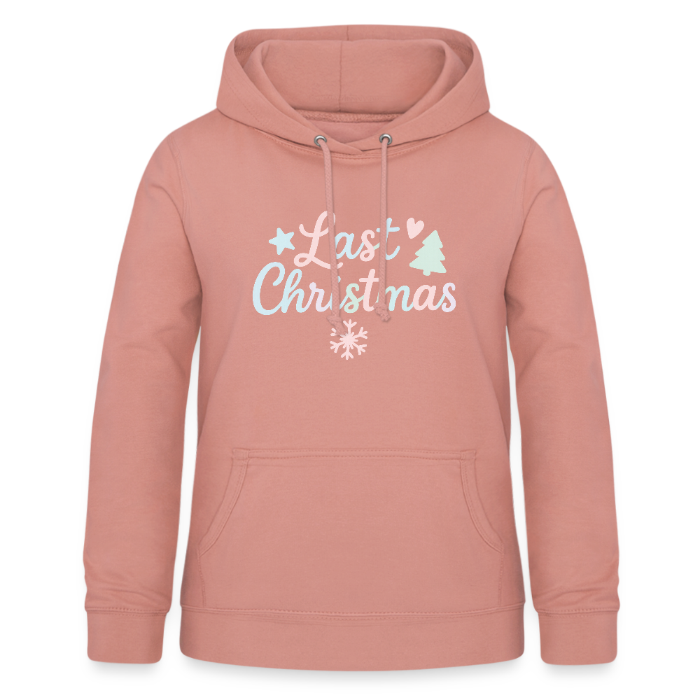 Frauen Hoodie "Last Christmas" - Altrosa