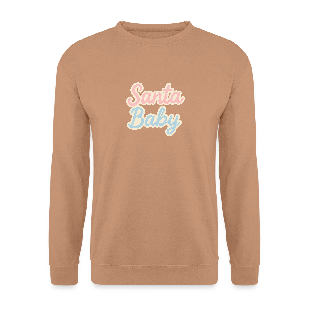 Unisex Pullover "Santa Baby" - Mocca