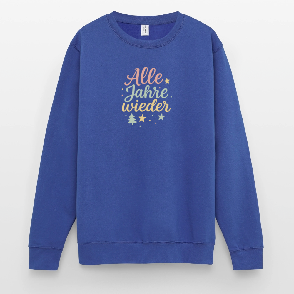 Unisex Pullover "Alle Jahre wieder" - Royalblau
