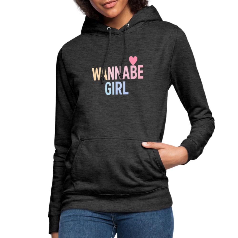 Frauen Hoodie "Wannabe Girl" - Anthrazit