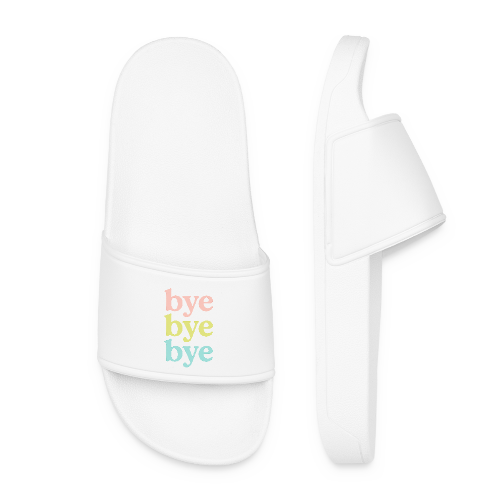 Frauen Badelatschen "bye bye bye" - Weiß