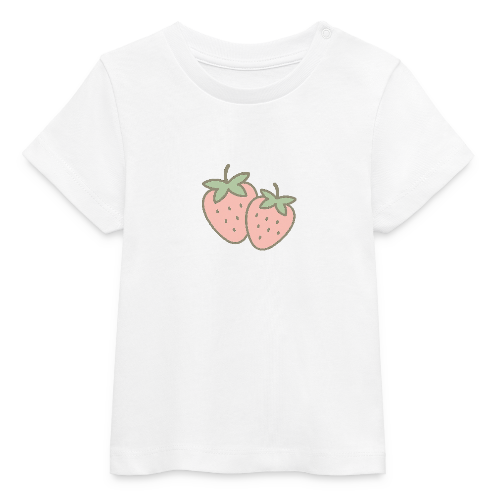 Baby Bio-T-Shirt "Erdbeeren" - Weiß