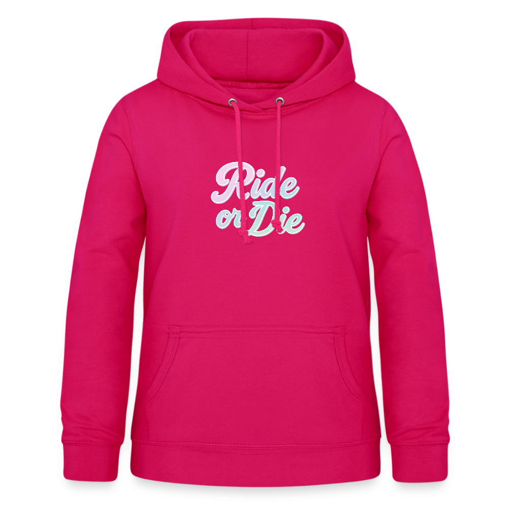 Frauen Hoodie "Ride or Die" - dunkles Pink