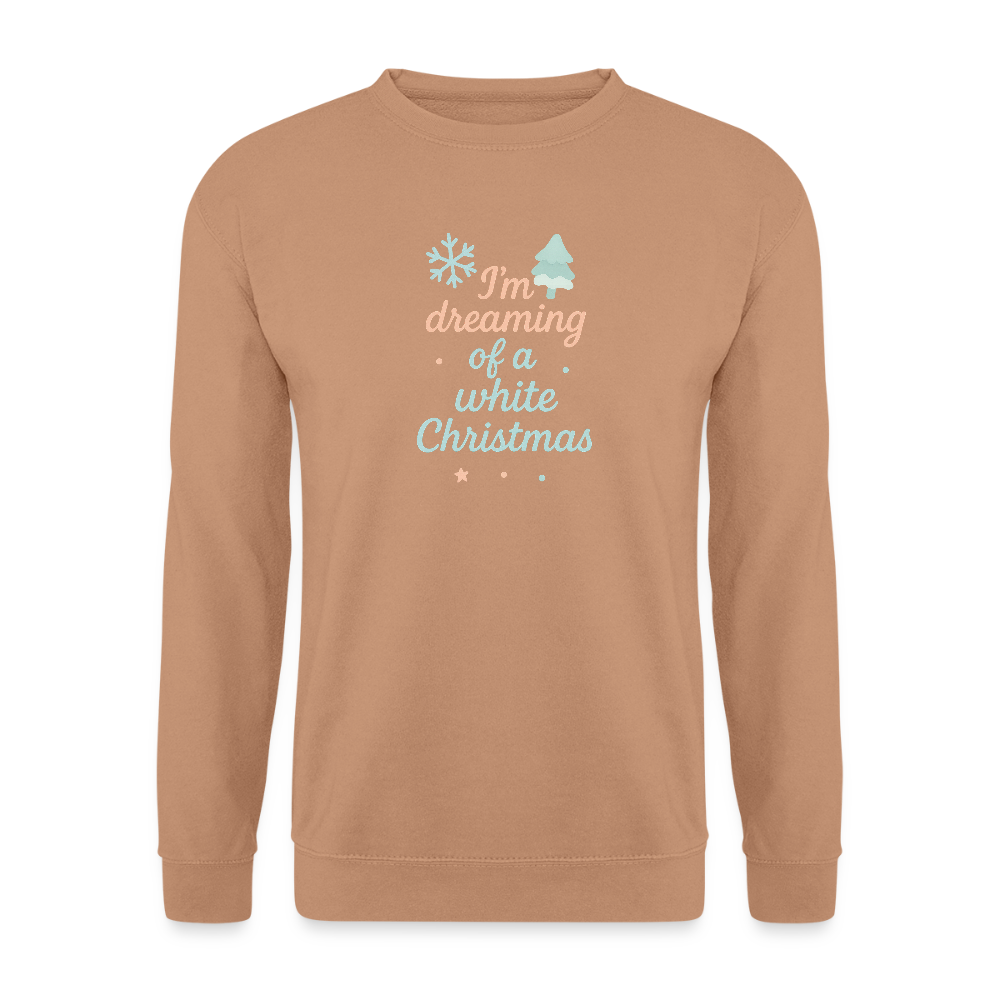 Unisex Pullover "White Christmas" - Mocca
