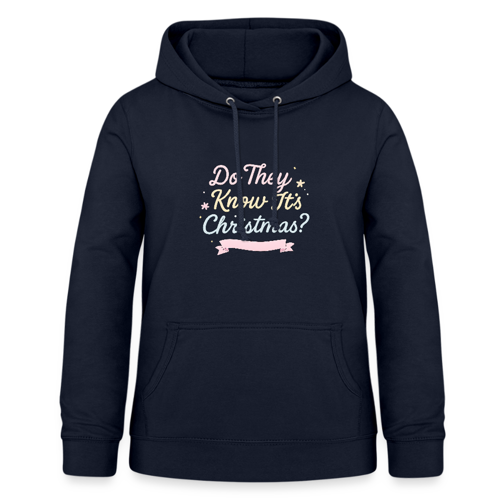 Frauen Hoodie "Do They Know It's Christmas?" - Navy