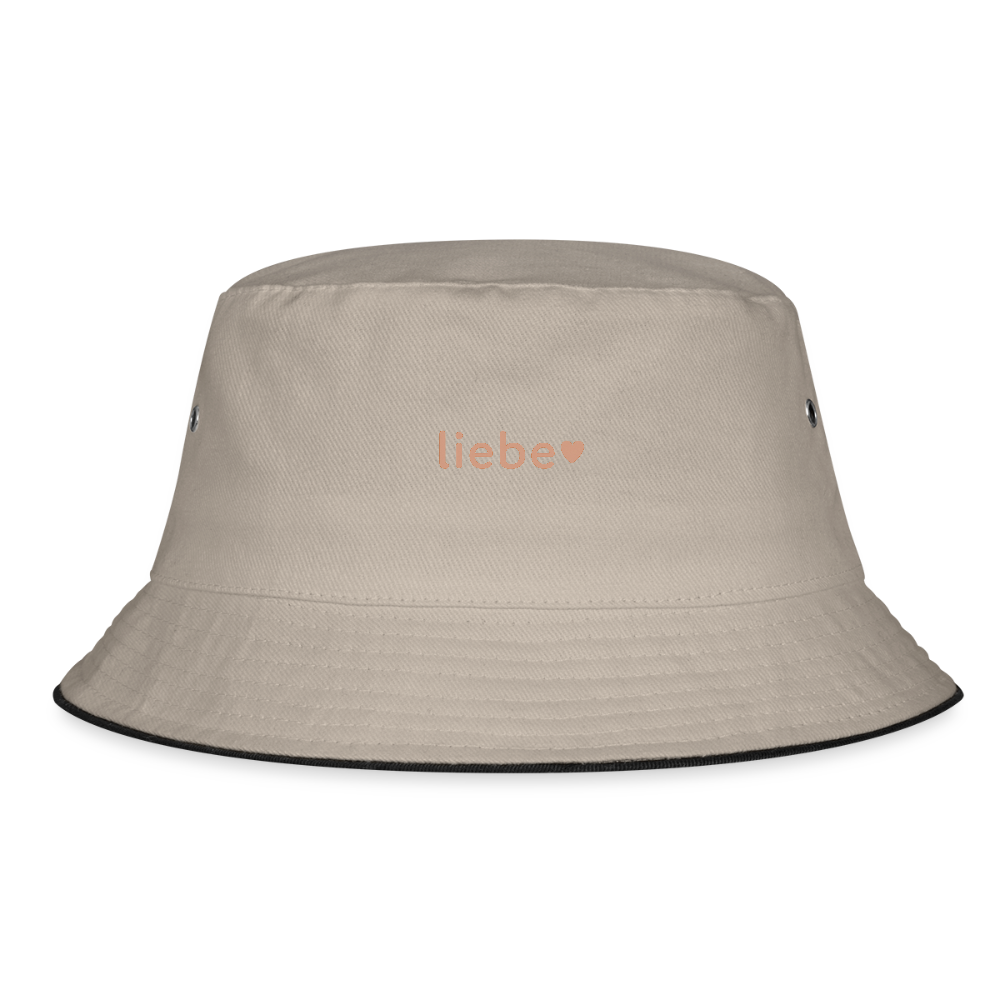 Fischerhut "liebe" - Khaki/Schwarz