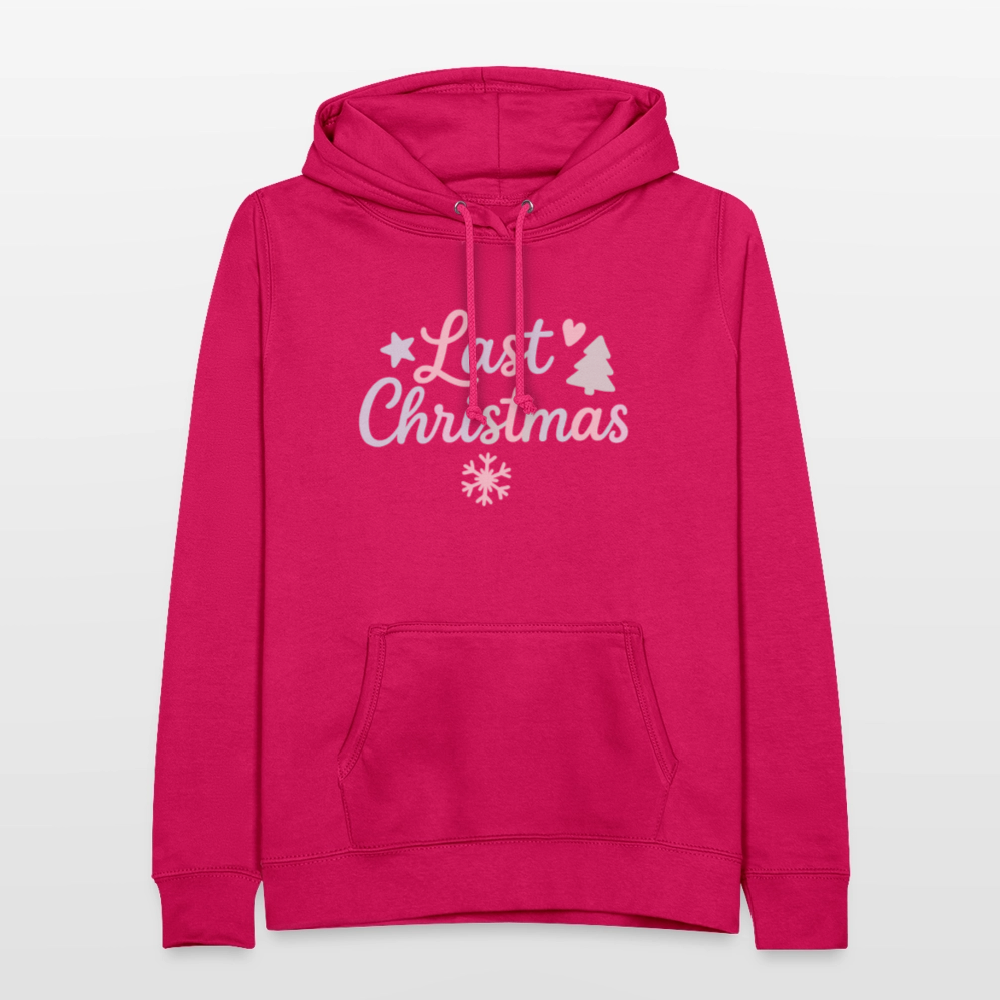 Frauen Hoodie "Last Christmas" - dunkles Pink