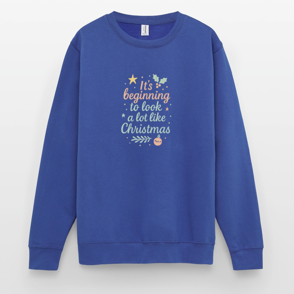 Unisex Pullover "It's beginning to look like Christmas" - Royalblau
