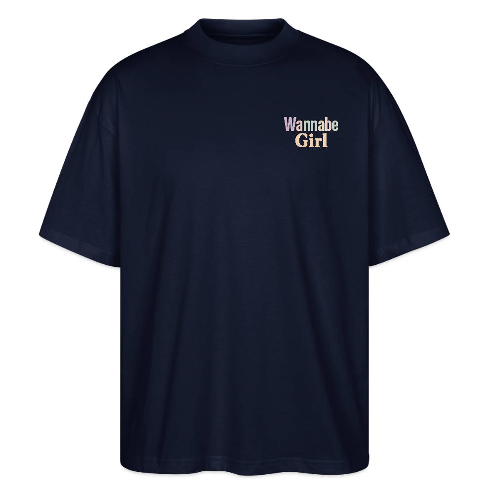 Oversized Shirt "Wannabe Girl" - Navy