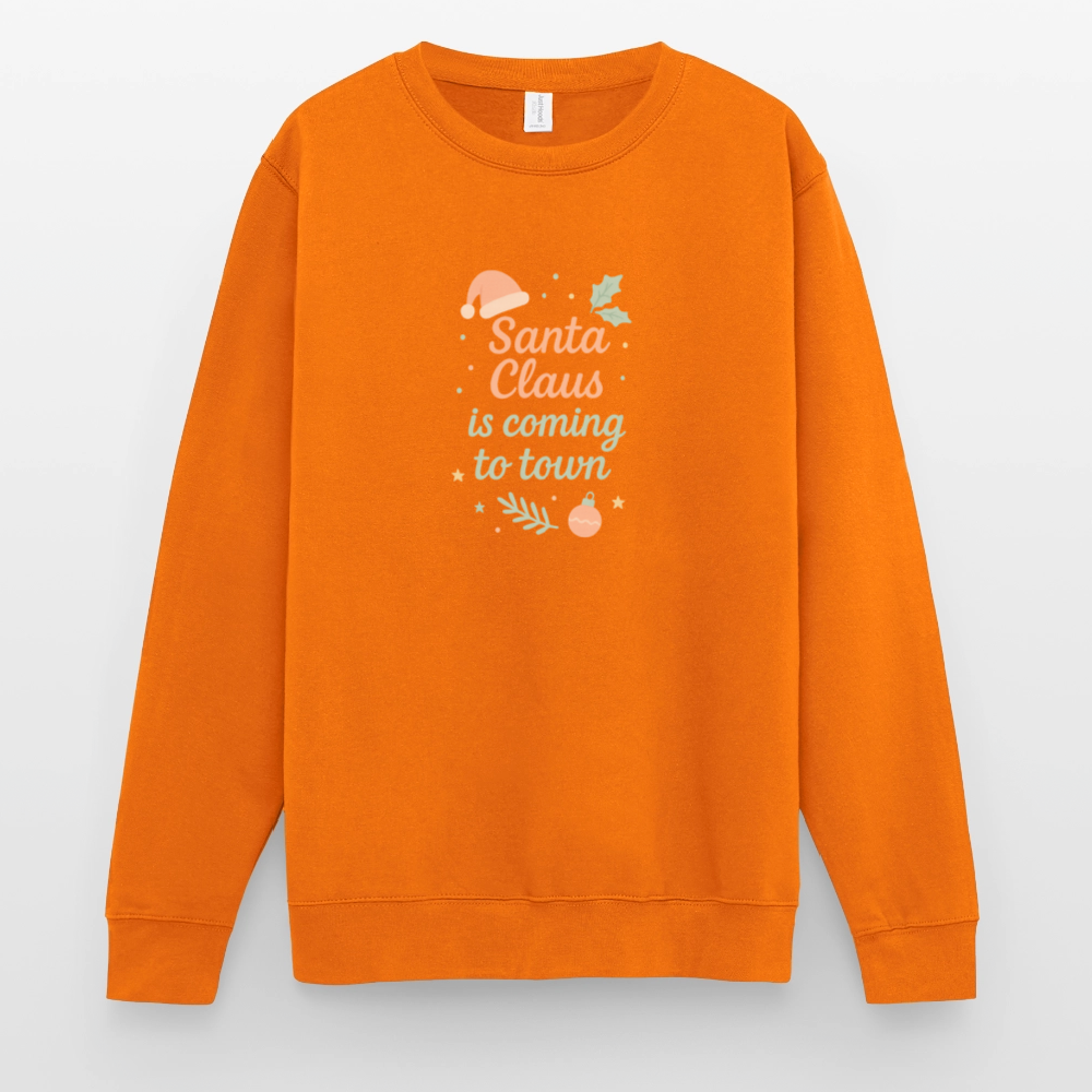 Unisex Pullover "Santa Claus is coming to town" - Orange