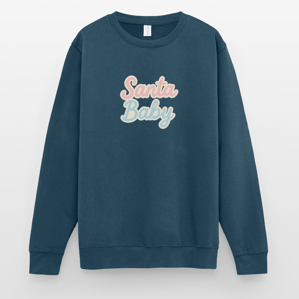 Unisex Pullover "Santa Baby" - Indigoblau