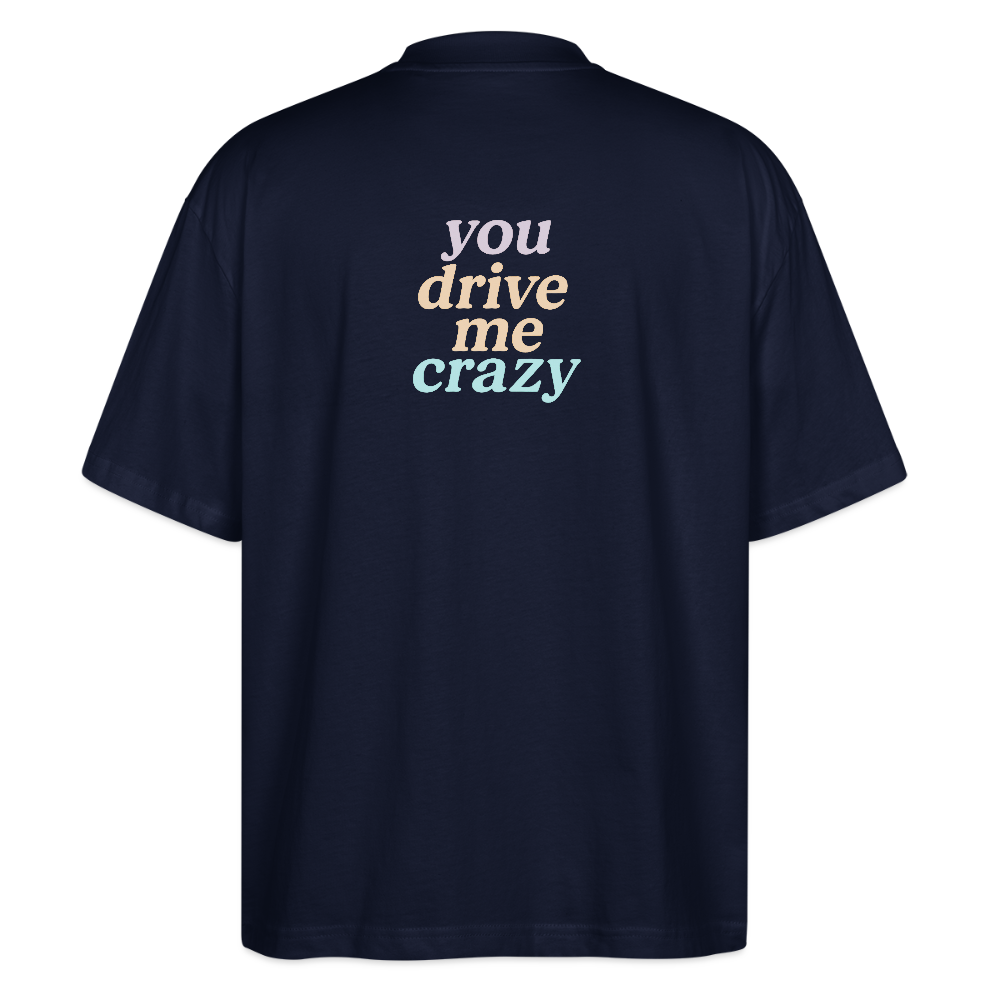 Oversized Shirt "crazy" - Navy