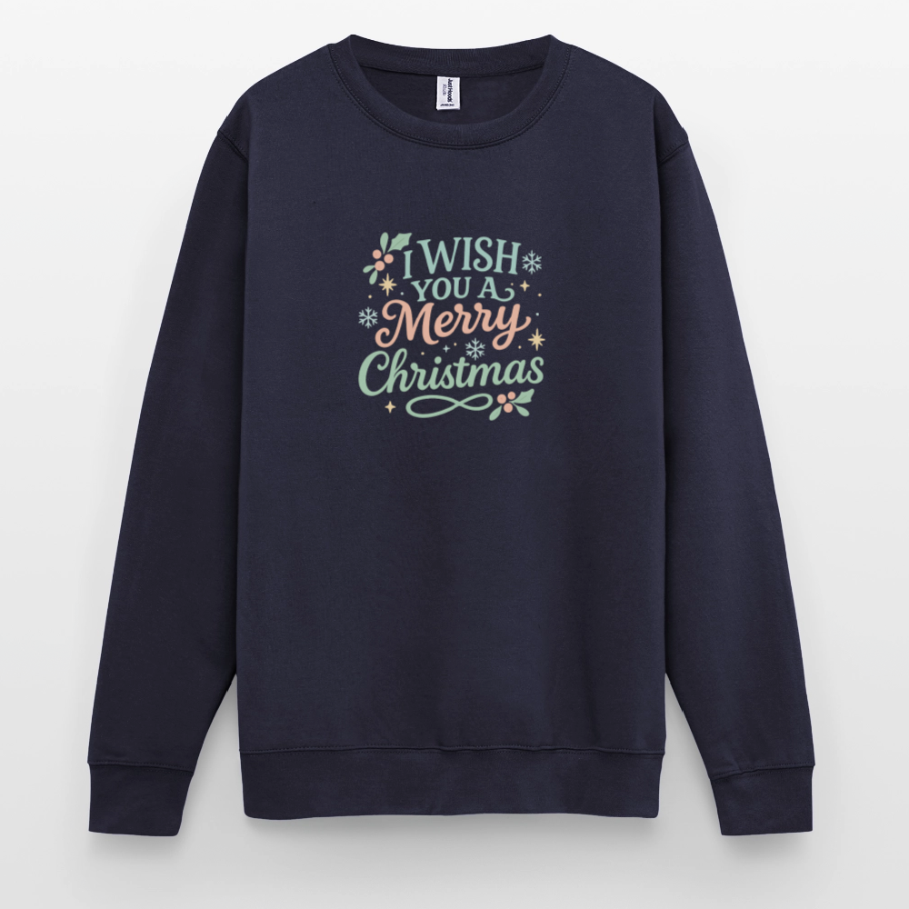 Unisex Pullover "I wish you a Merry Christmas" - Navy