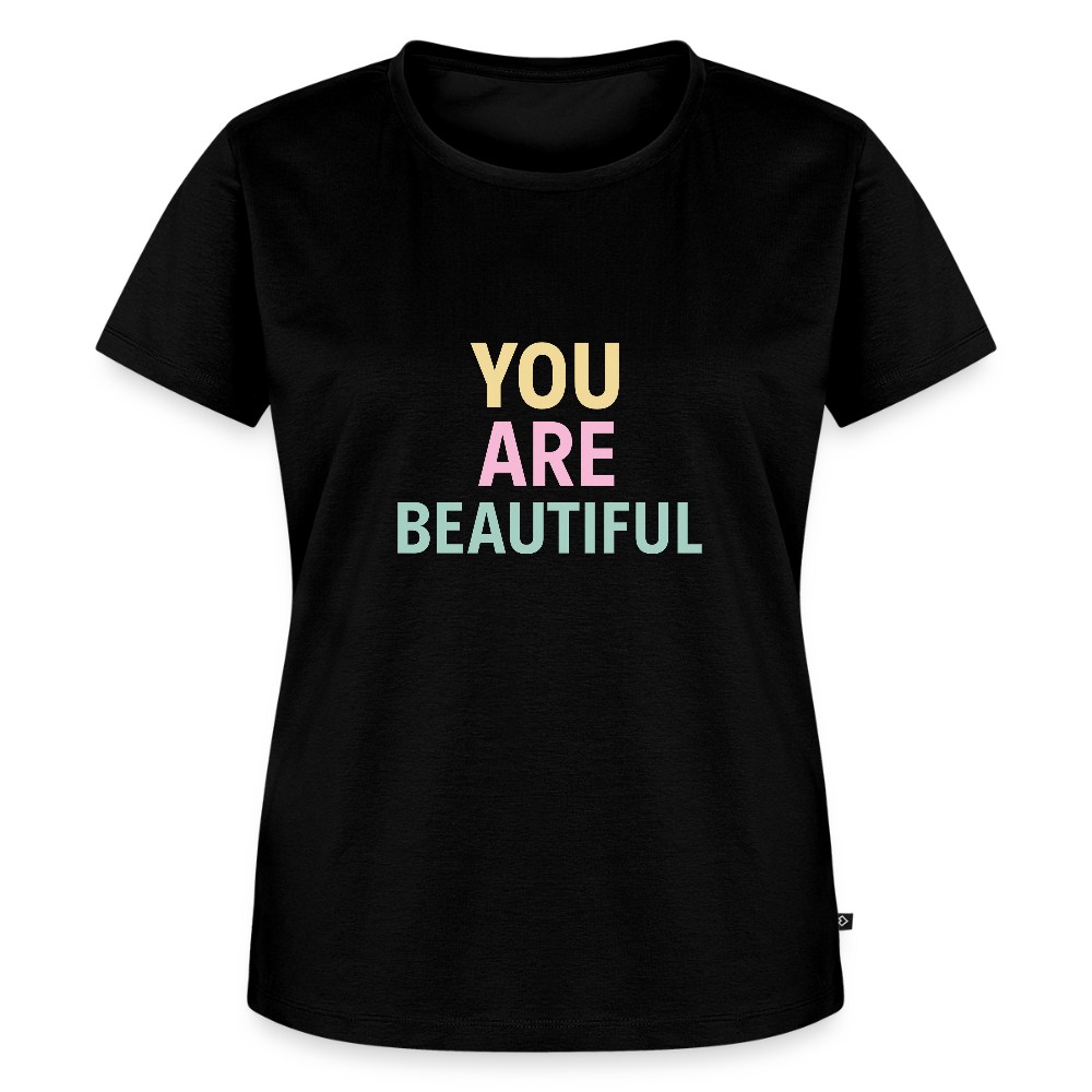Frauen Premium T-Shirt "beautiful" - Schwarz