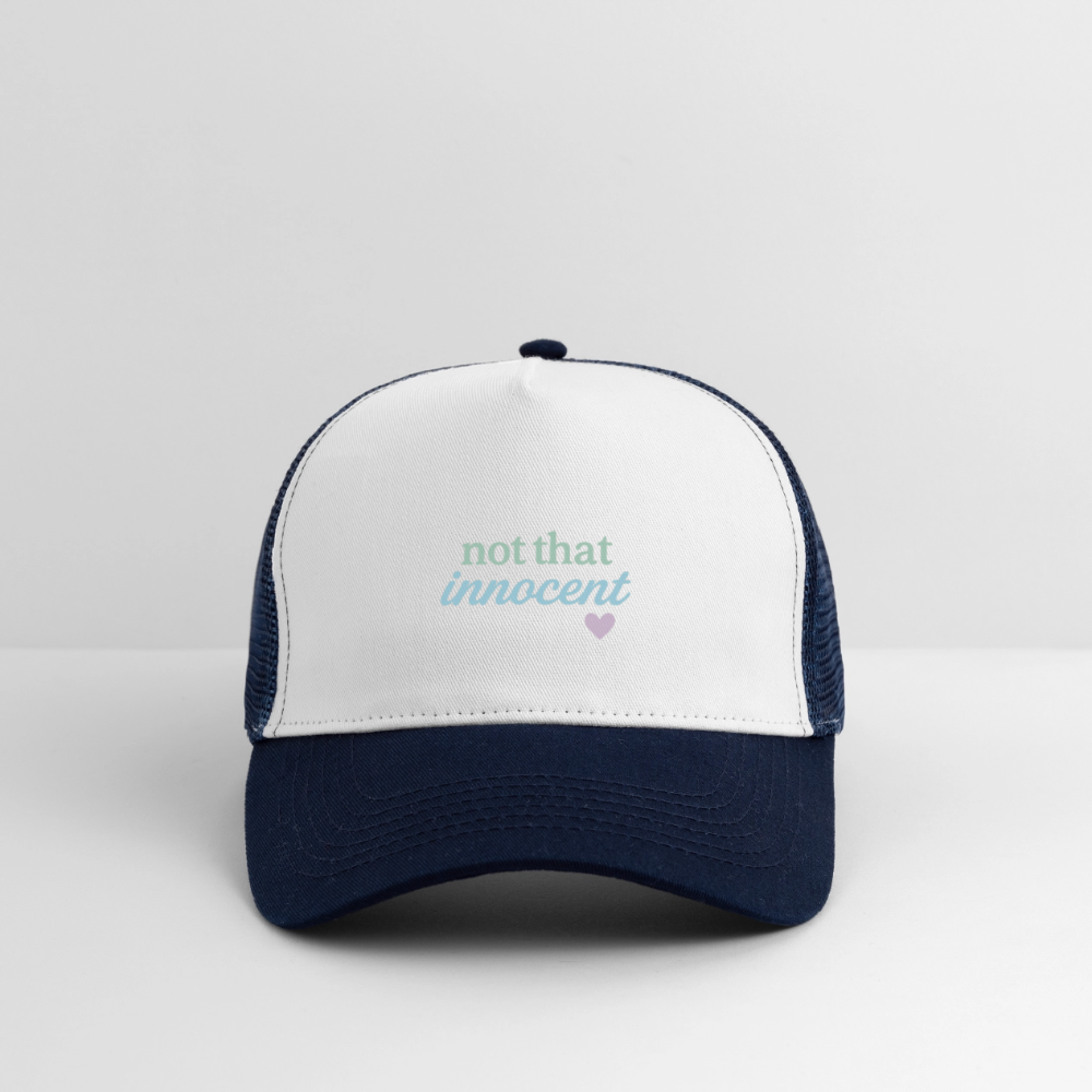 Cap "not that innocent" - Weiß/Navy