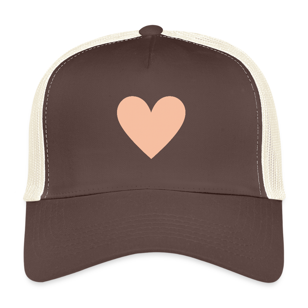 Cap "Herz" - Braun/Beige