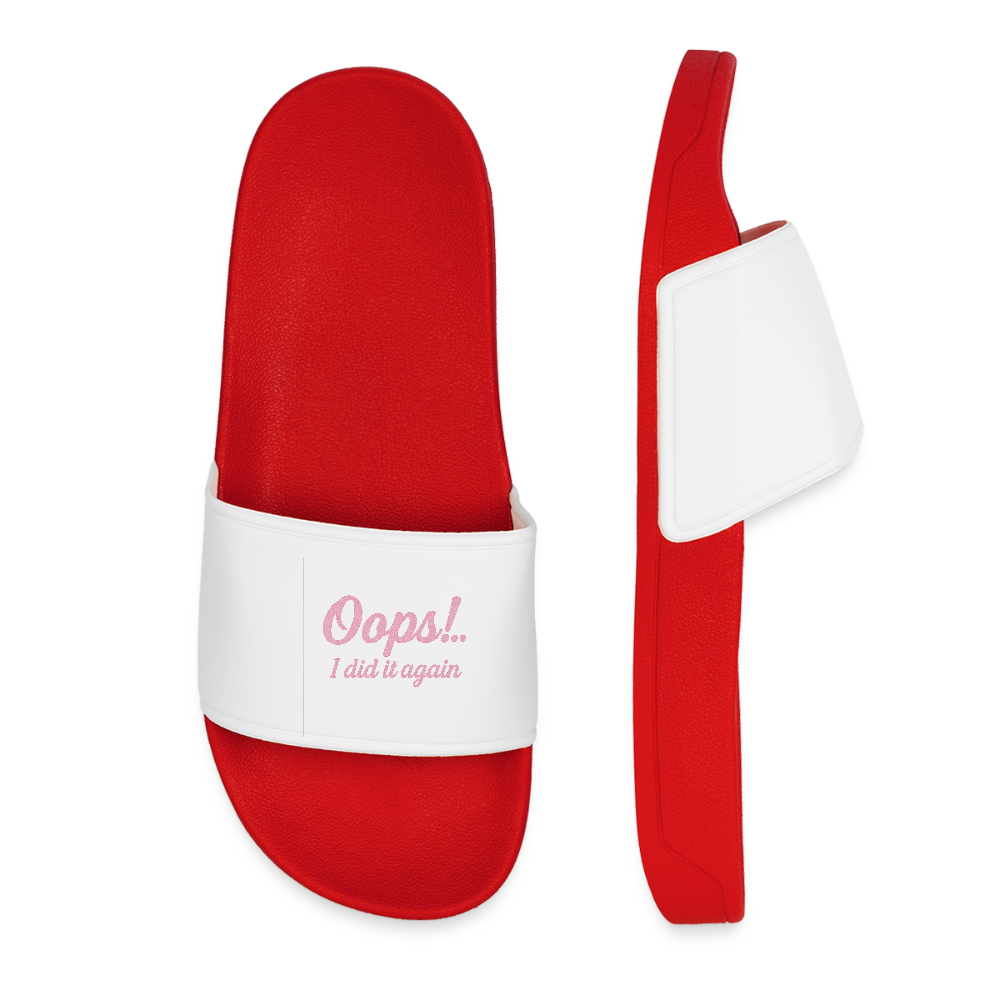 Frauen Badelatschen "Oops! I did it again" - Rot