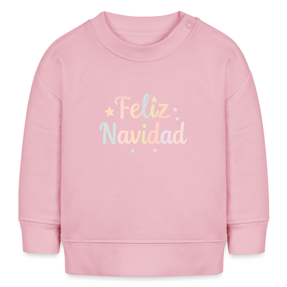 Bio-Sweatshirt "Feliz Navidad" - Hellrosa