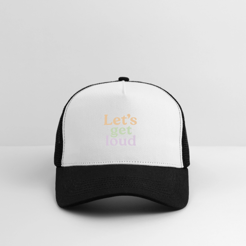 Cap  "Let's get loud" - Weiß/Schwarz