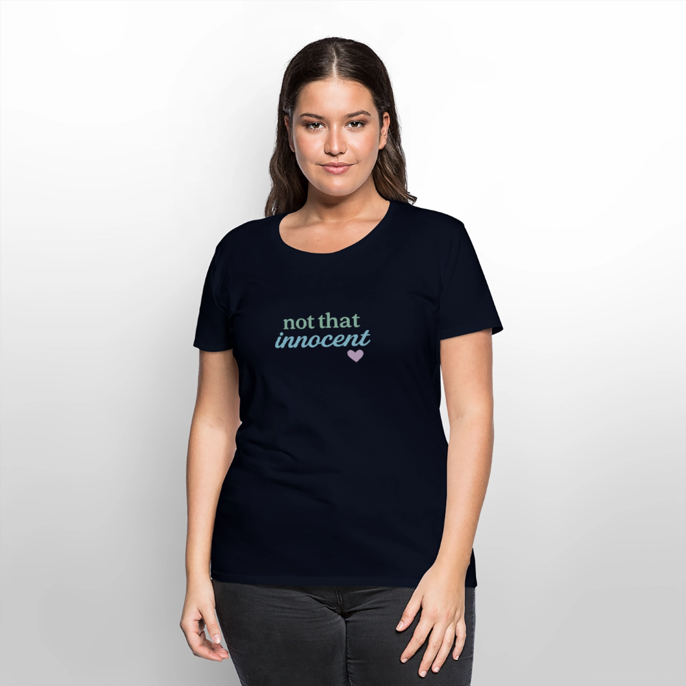 Frauen Premium T-Shirt "not that innocent" - Navy